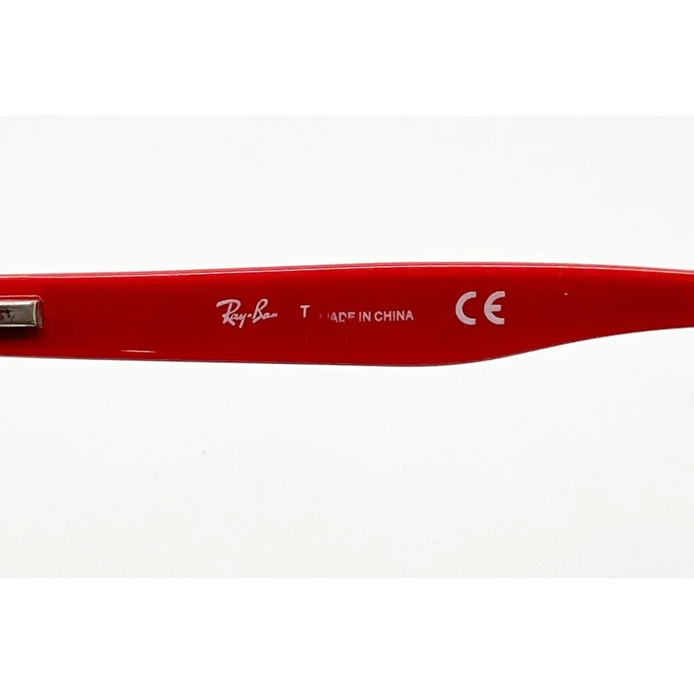 Ray-Ban Eyeglasses Frames Kids Black Red Wayfarer Square 48-16-130